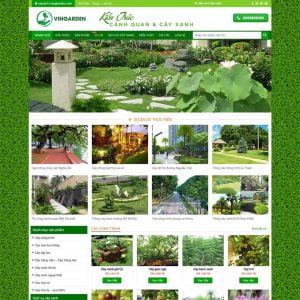 Theme WordPress bán cây xanh, kiến trúc cảnh quan